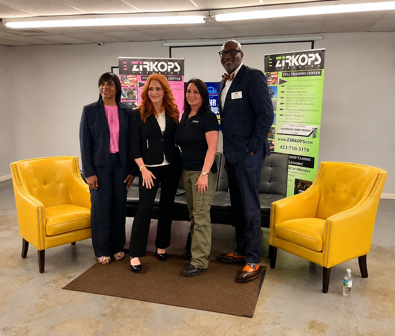 HR Power Panel participants standing together at the event